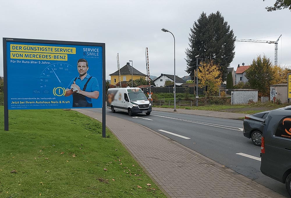 Werbeplakat zu Werbekampagne Mercedes Benz